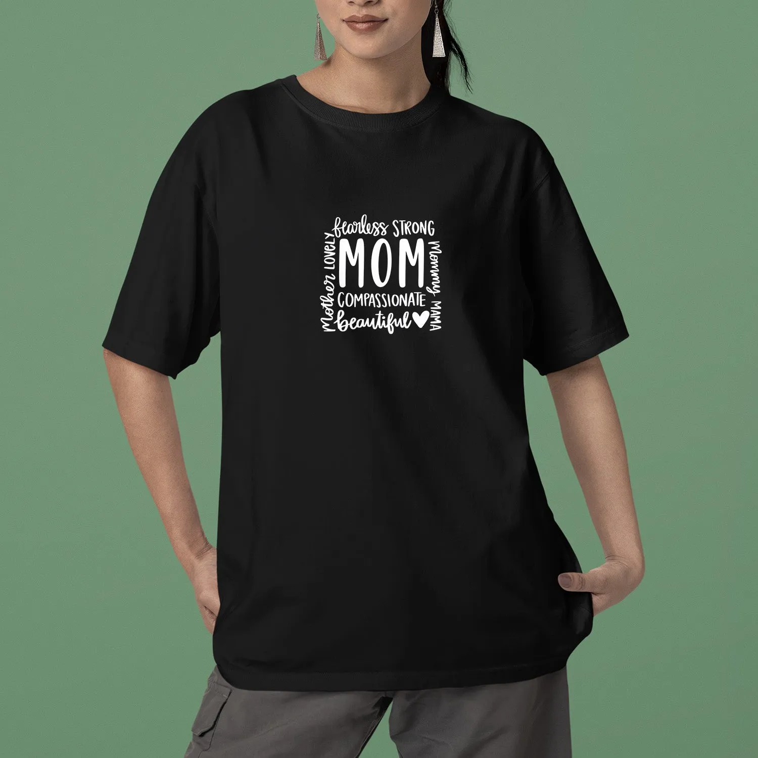 Mom Phrase Collage T-Shirt, Mom Life, Blessed Mama, Loved Mom Tee, Mama Shirt, Mom Shirt, Mother's Day Gift, Happy Mother’s Day