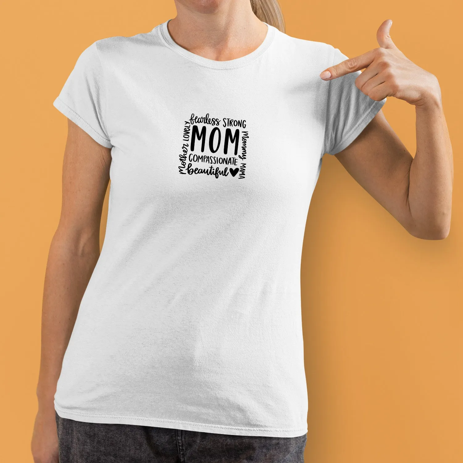 Mom Phrase Collage T-Shirt, Mom Life, Blessed Mama, Loved Mom Tee, Mama Shirt, Mom Shirt, Mother's Day Gift, Happy Mother’s Day