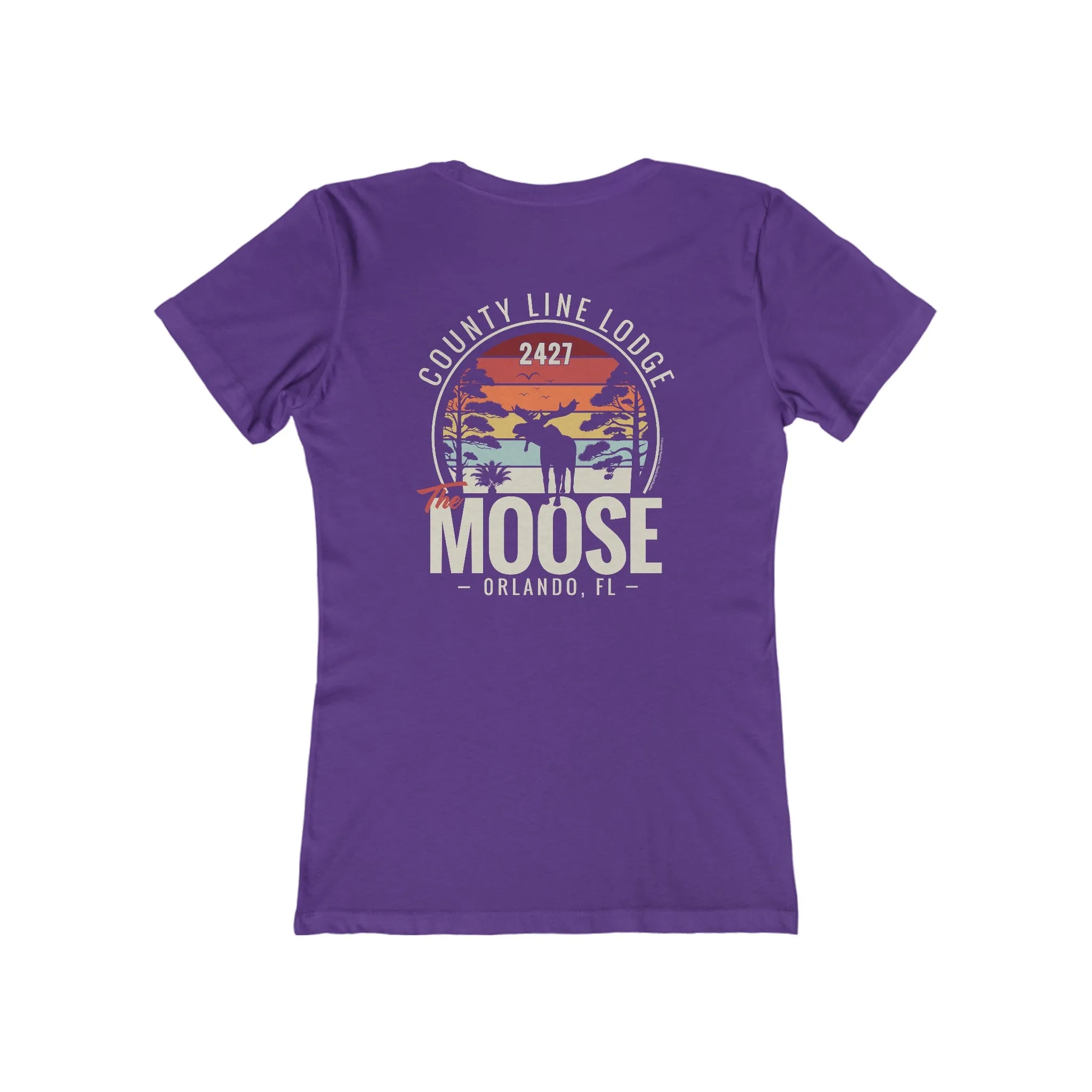 Moose Lodge 2427 - Florida Moose Sunset - Women's T-Shirt (Front & Back Print)