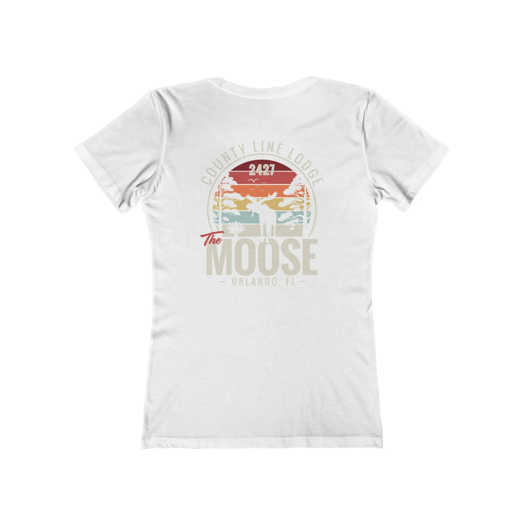 Moose Lodge 2427 - Florida Moose Sunset - Women's T-Shirt (Front & Back Print)