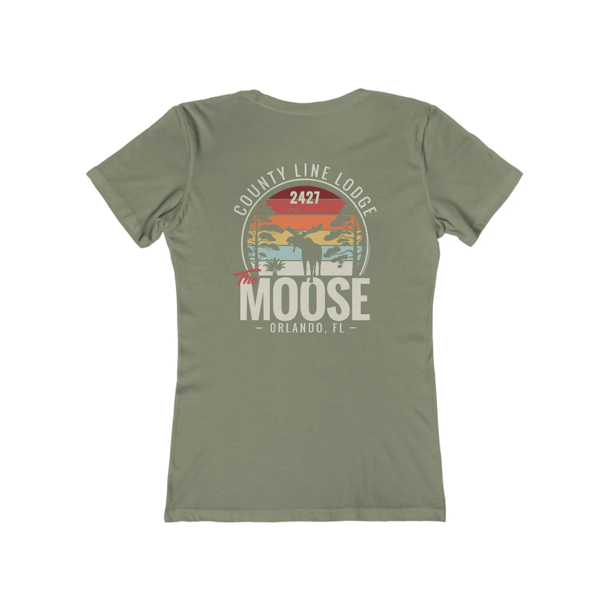 Moose Lodge 2427 - Florida Moose Sunset - Women's T-Shirt (Front & Back Print)
