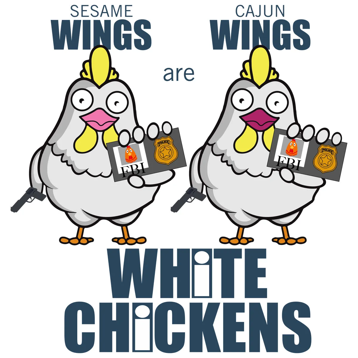 Movie The Food™ "White Chickens" Women's Racerback Tank Top