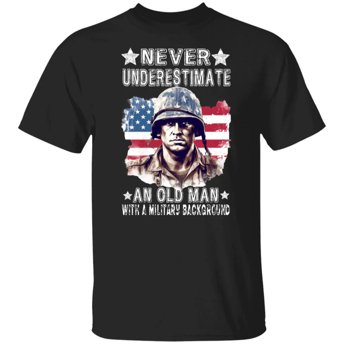 Never Underestimate An Old Man G500 5.3 oz. T-Shirt