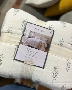 New Lofty Cotton Slub Wood Block Floral Quilt White - Threshold™ designed with Studio McGee in King!