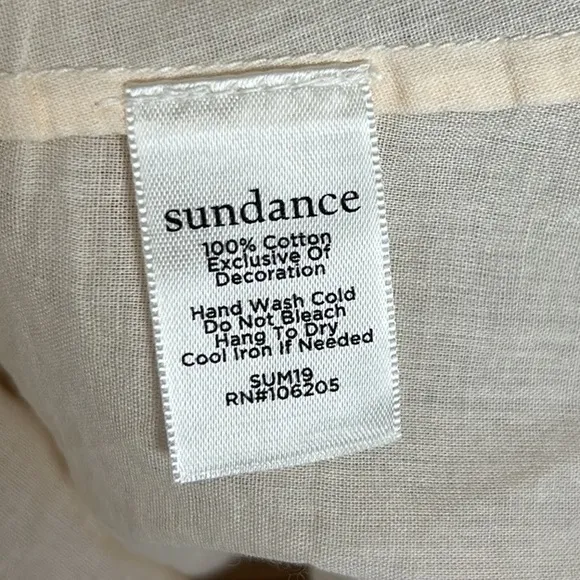 NEW Sundance cotton lace trim boho floral Victorian midi skirt
