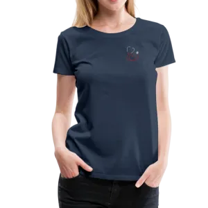 Nurse Flag Red with Stethoscope on front Women’s Premium T-Shirt