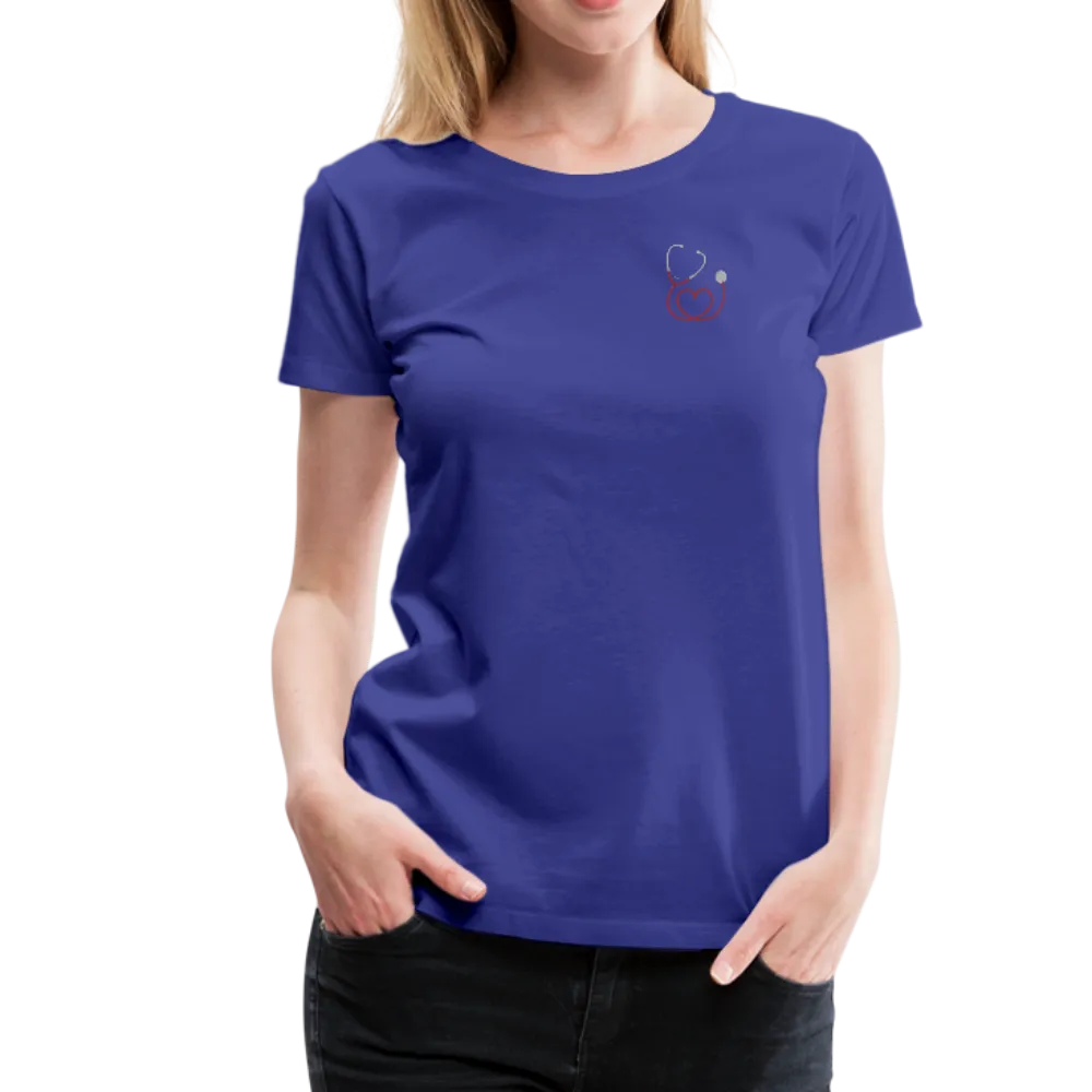 Nurse Flag Red with Stethoscope on front Women’s Premium T-Shirt