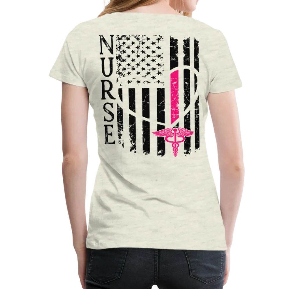 Nurse Flag Women’s Premium T-Shirt (CK1213) Updated
