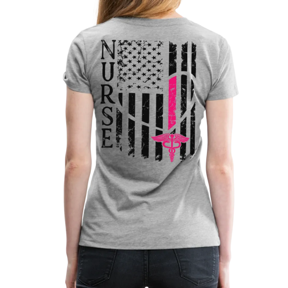 Nurse Flag Women’s Premium T-Shirt (CK1213) Updated