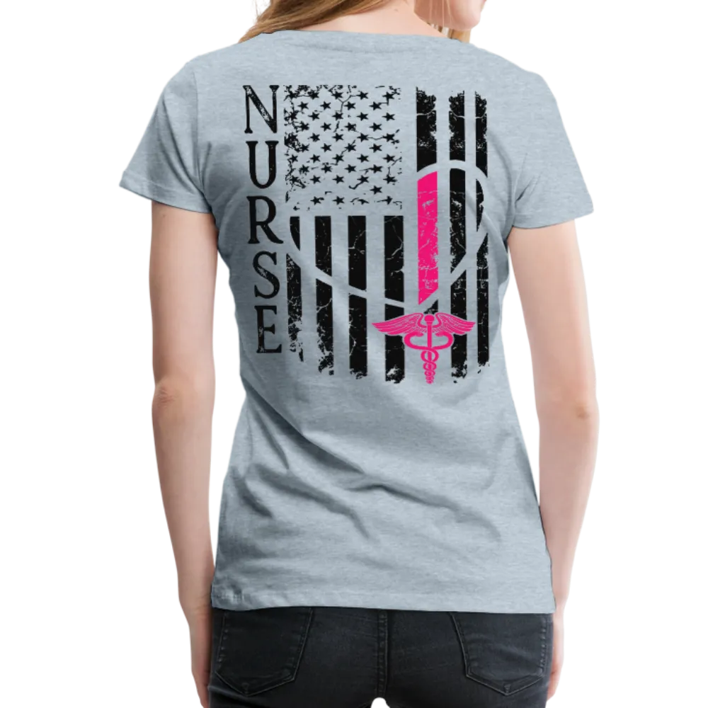Nurse Flag Women’s Premium T-Shirt (CK1213) Updated