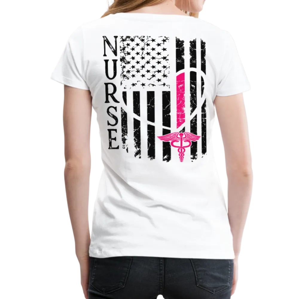 Nurse Flag Women’s Premium T-Shirt (CK1213) Updated