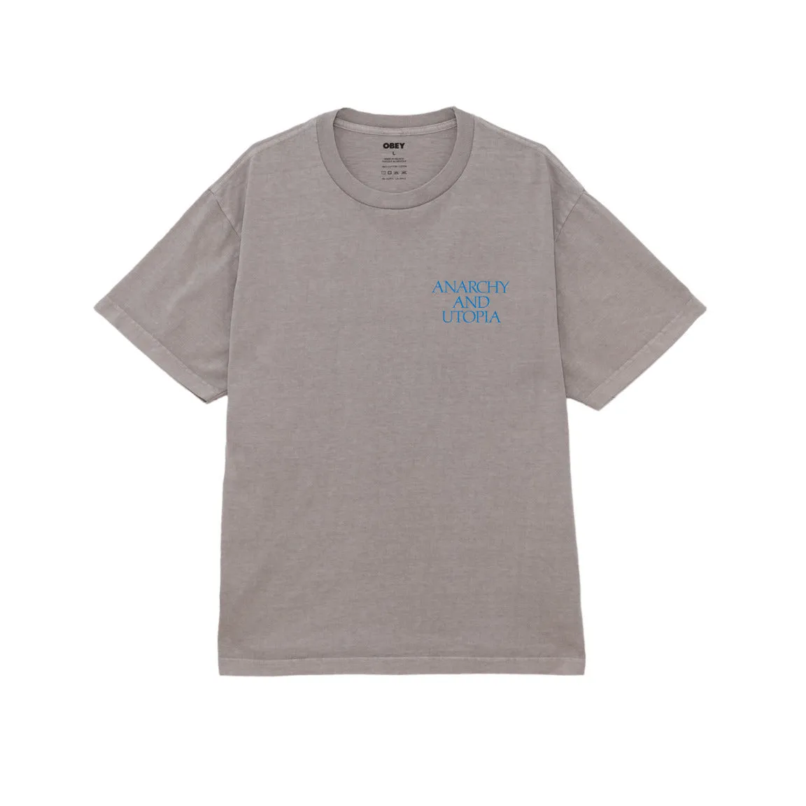 Obey anarchy & utopia heavyweight classic tee
