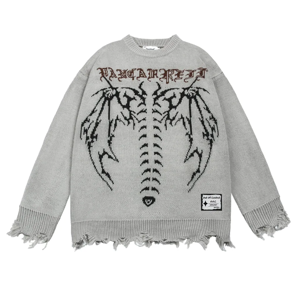 OOC' High Street Skeleton Embroidery Sweater
