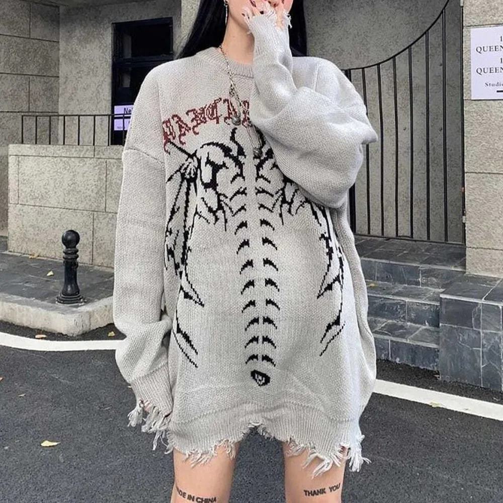 OOC' High Street Skeleton Embroidery Sweater
