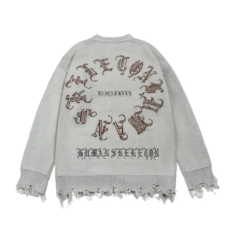 OOC' High Street Skeleton Embroidery Sweater