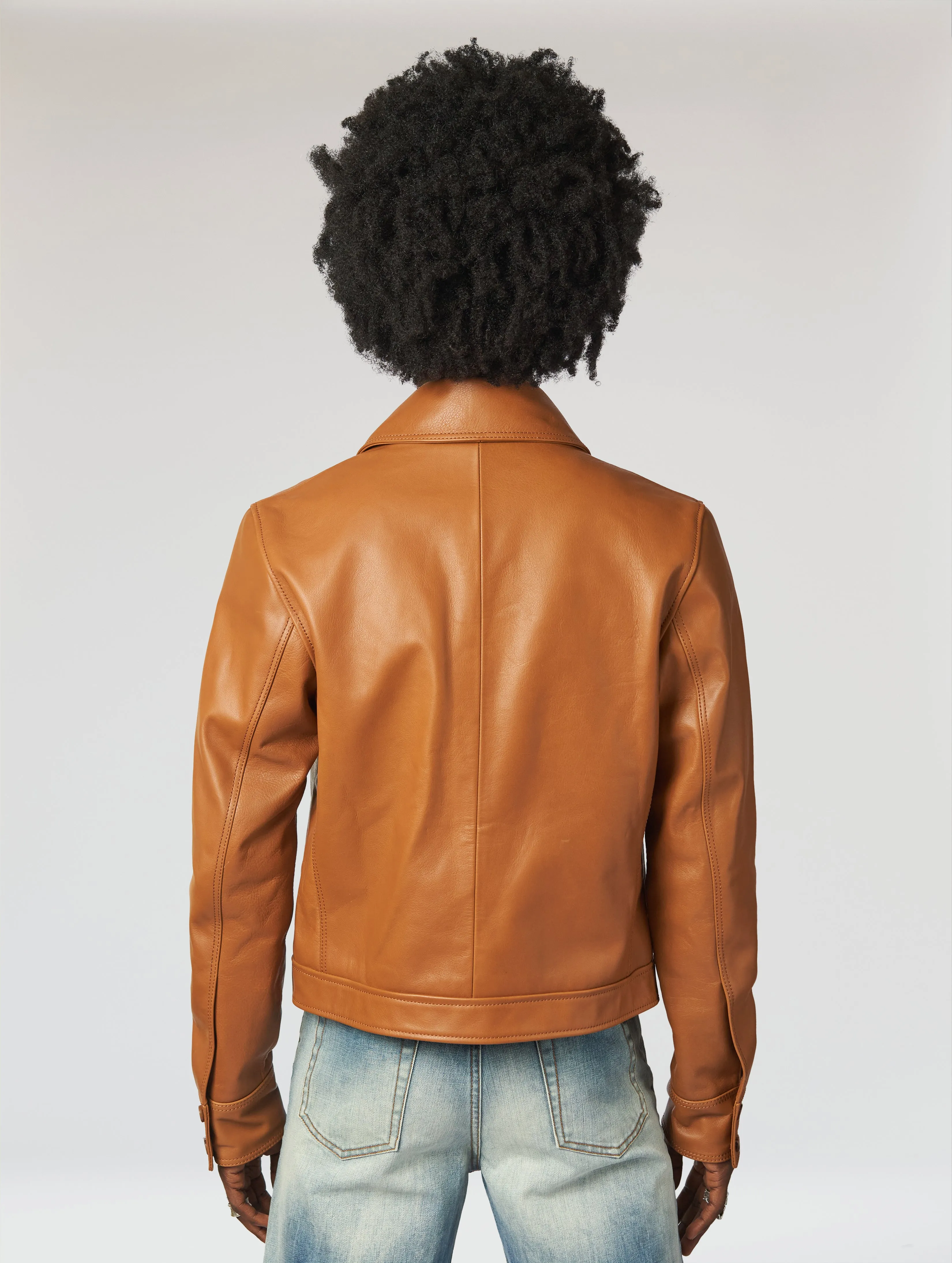 PABLO LEATHER JACKET IN CAMEL - Man