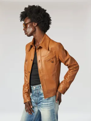 PABLO LEATHER JACKET IN CAMEL - Man
