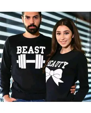 PACK OF 2 BLACK SWEATSHIRT FOR COUPLE