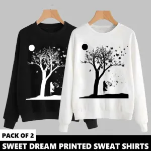 PACK OF 2 SWEET DREAM PRINTED SWEAT SHIRTS
