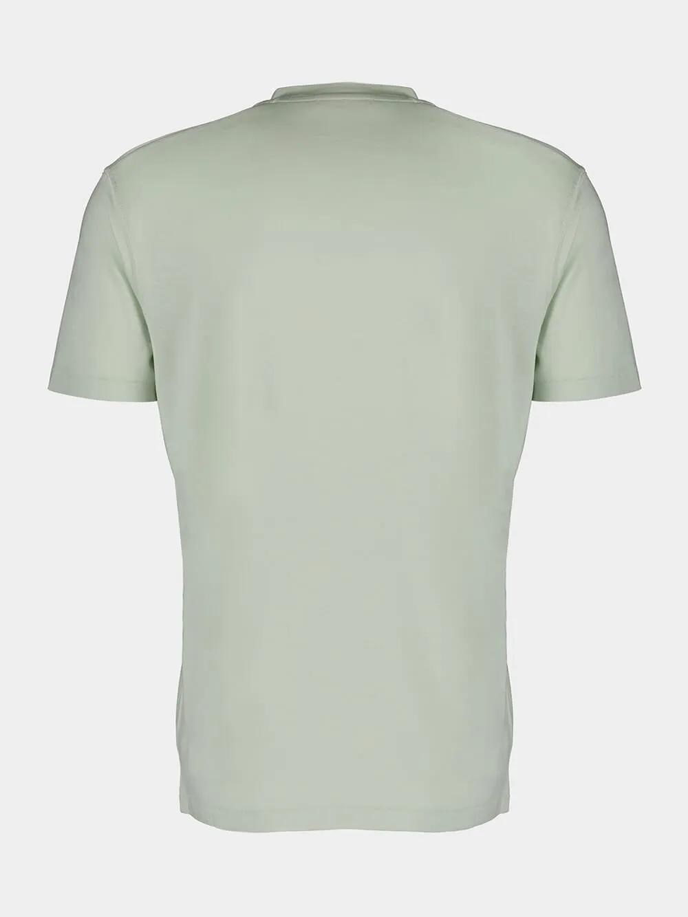 Pale Mint Lyocell-Cotton Crew T-Shirt