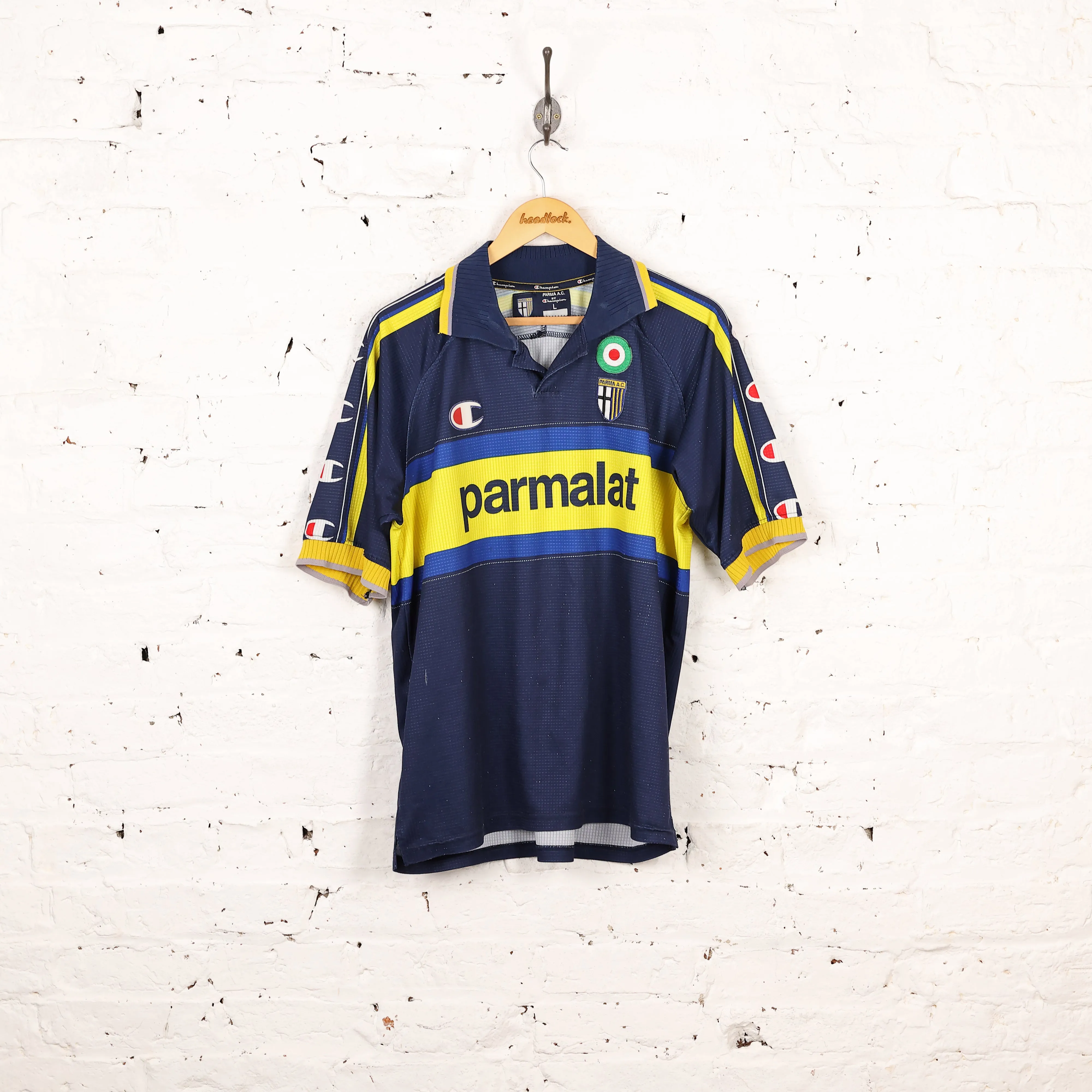 Parma Champion 1999 Home Football Shirt - Blue - L