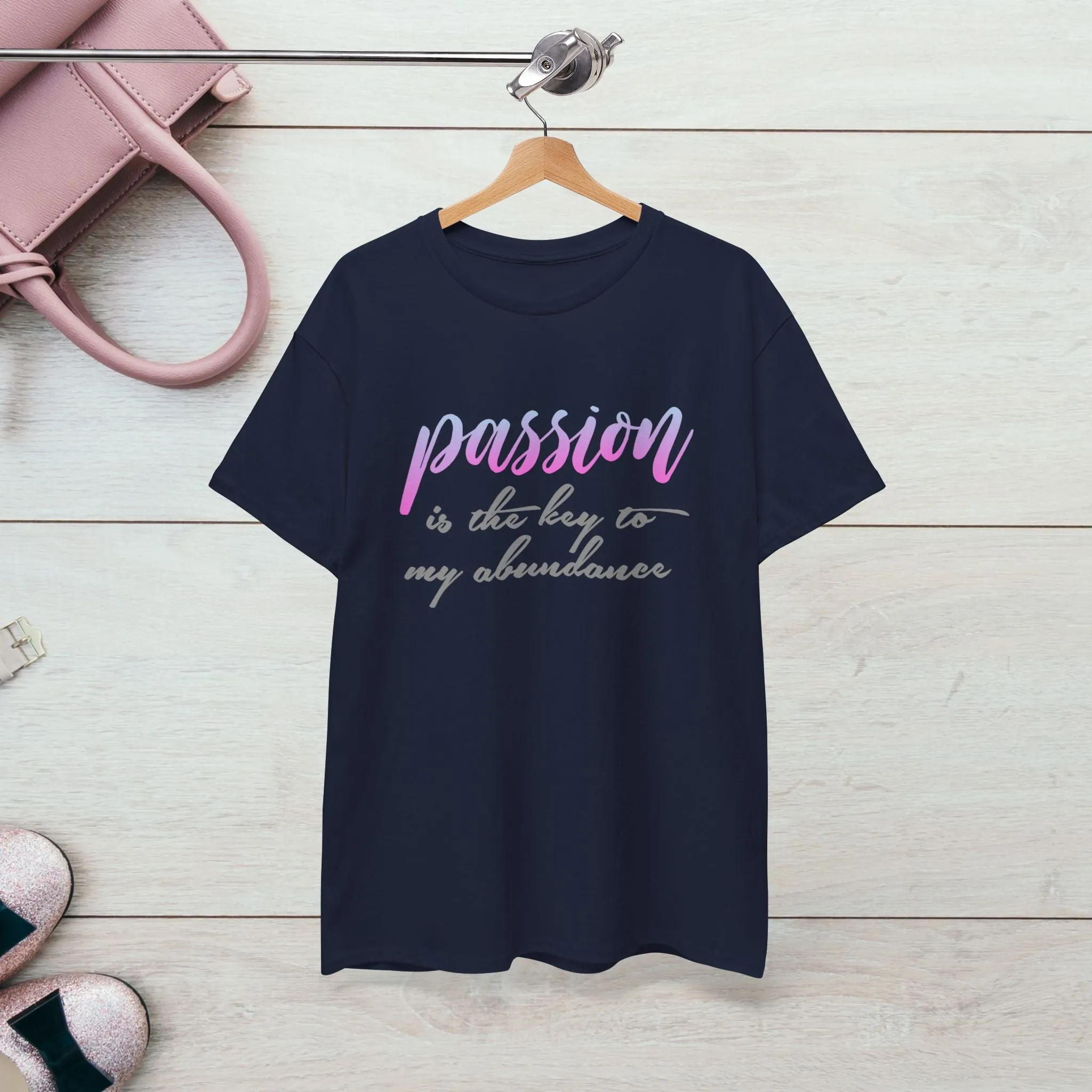 Passion is the Key Unisex Heavy Cotton Tee - Motivational T-Shirt for Inspiration and Abundance