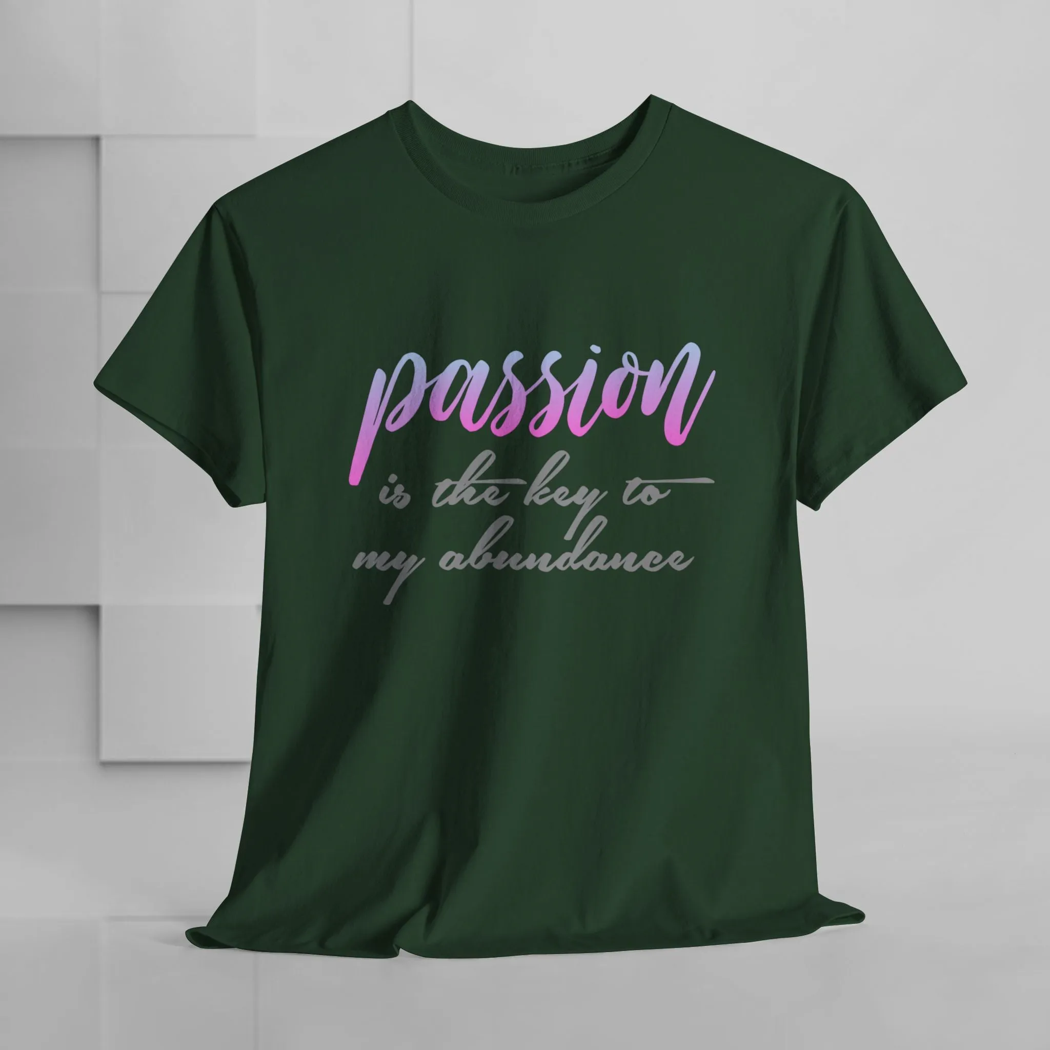 Passion is the Key Unisex Heavy Cotton Tee - Motivational T-Shirt for Inspiration and Abundance