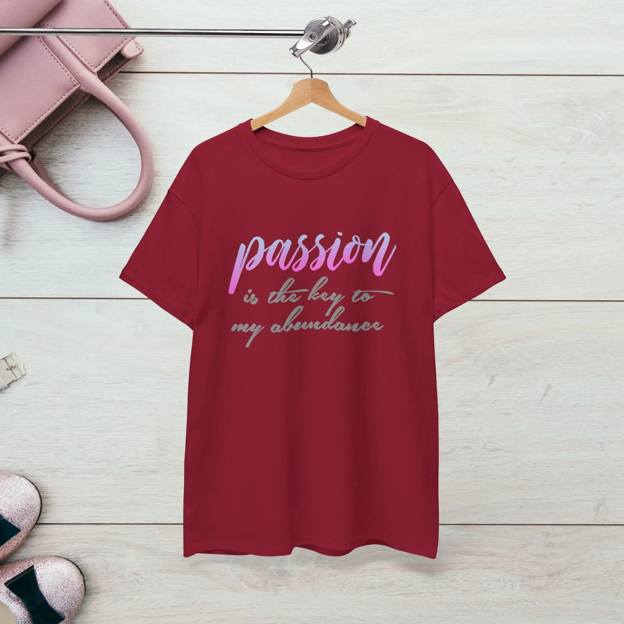 Passion is the Key Unisex Heavy Cotton Tee - Motivational T-Shirt for Inspiration and Abundance