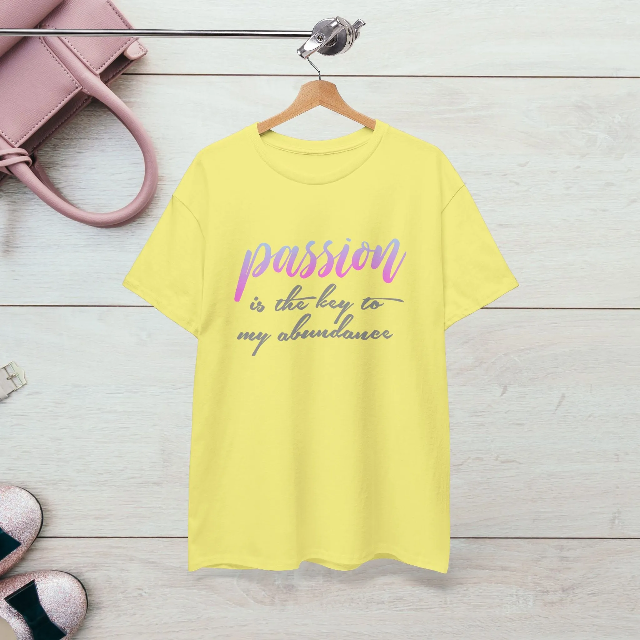 Passion is the Key Unisex Heavy Cotton Tee - Motivational T-Shirt for Inspiration and Abundance