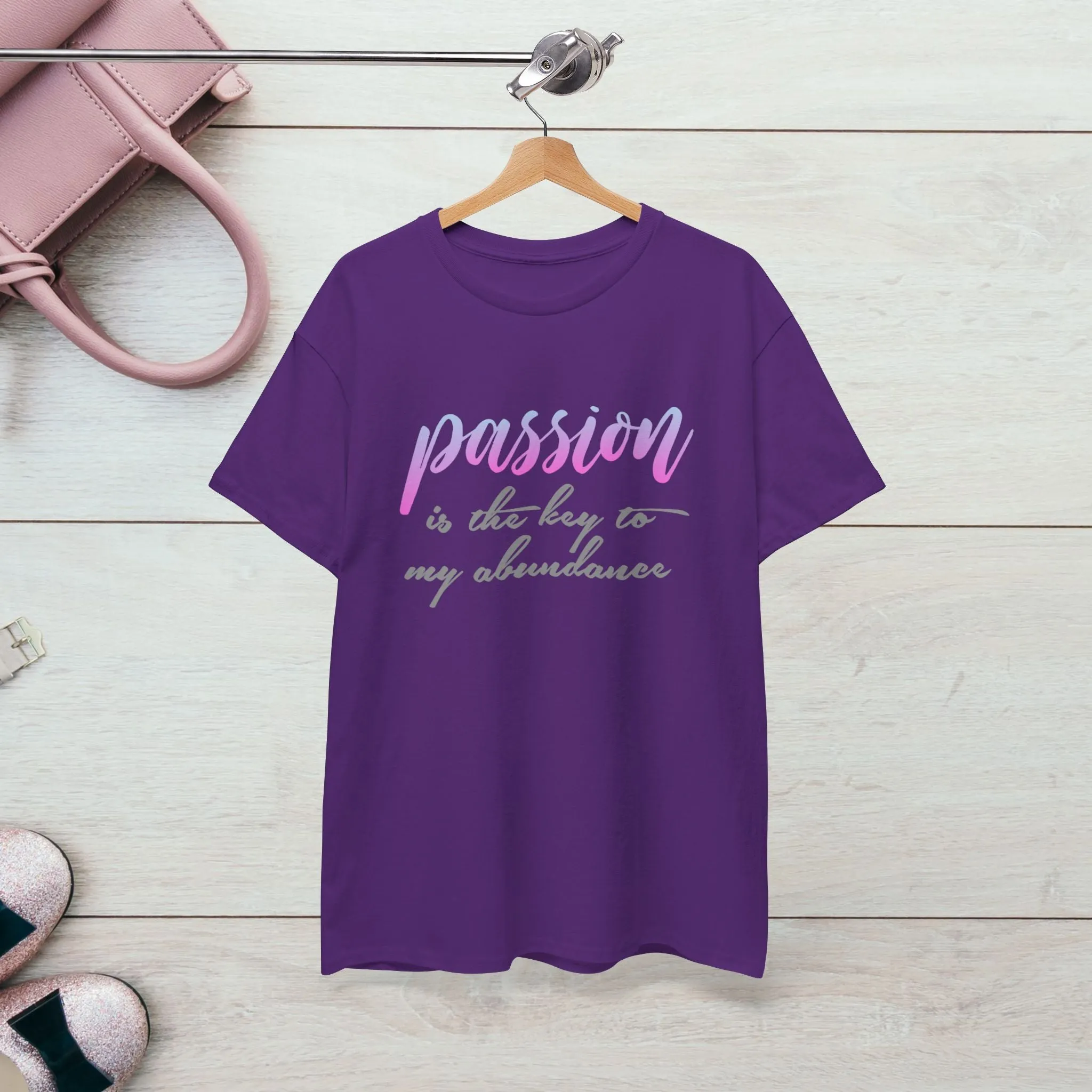 Passion is the Key Unisex Heavy Cotton Tee - Motivational T-Shirt for Inspiration and Abundance