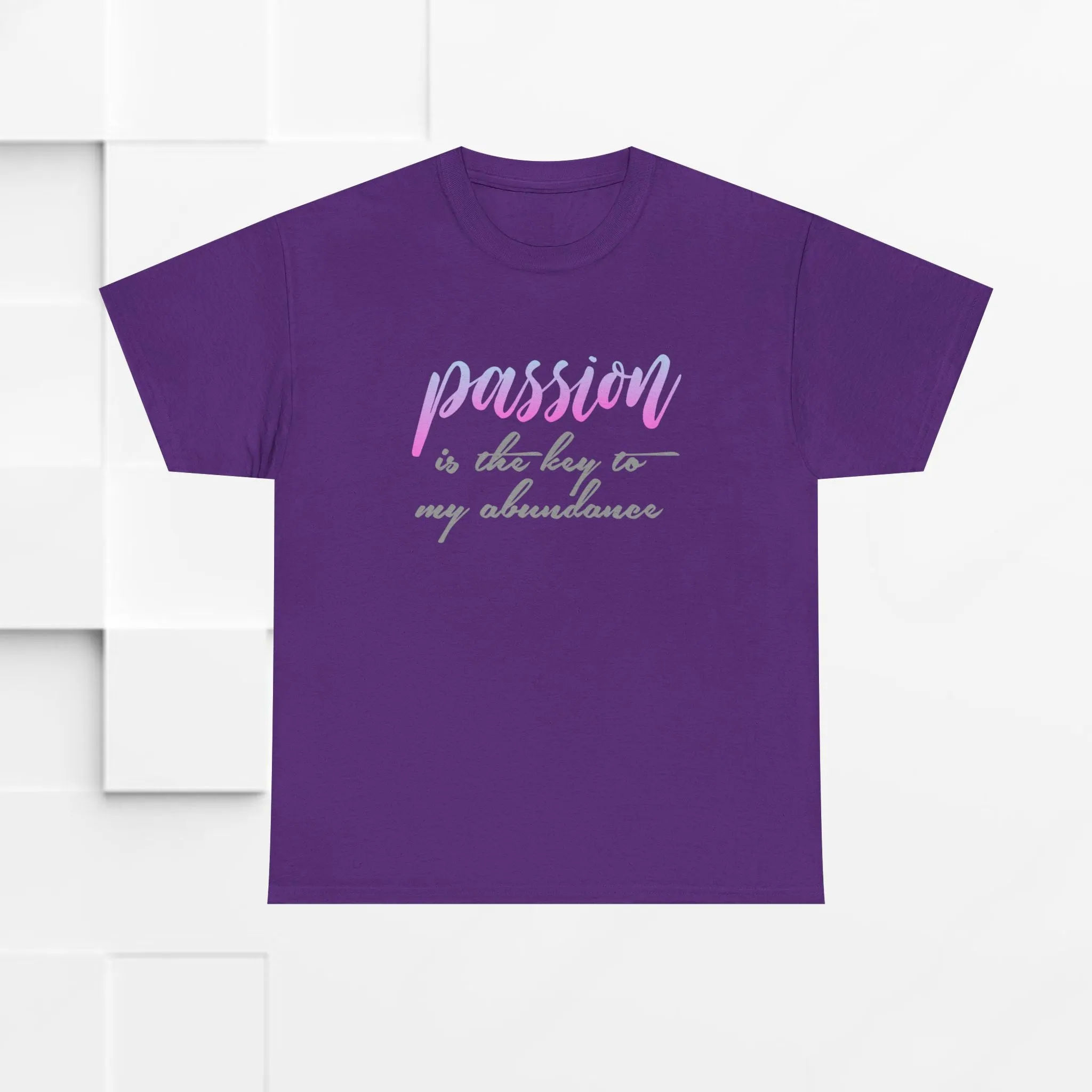 Passion is the Key Unisex Heavy Cotton Tee - Motivational T-Shirt for Inspiration and Abundance