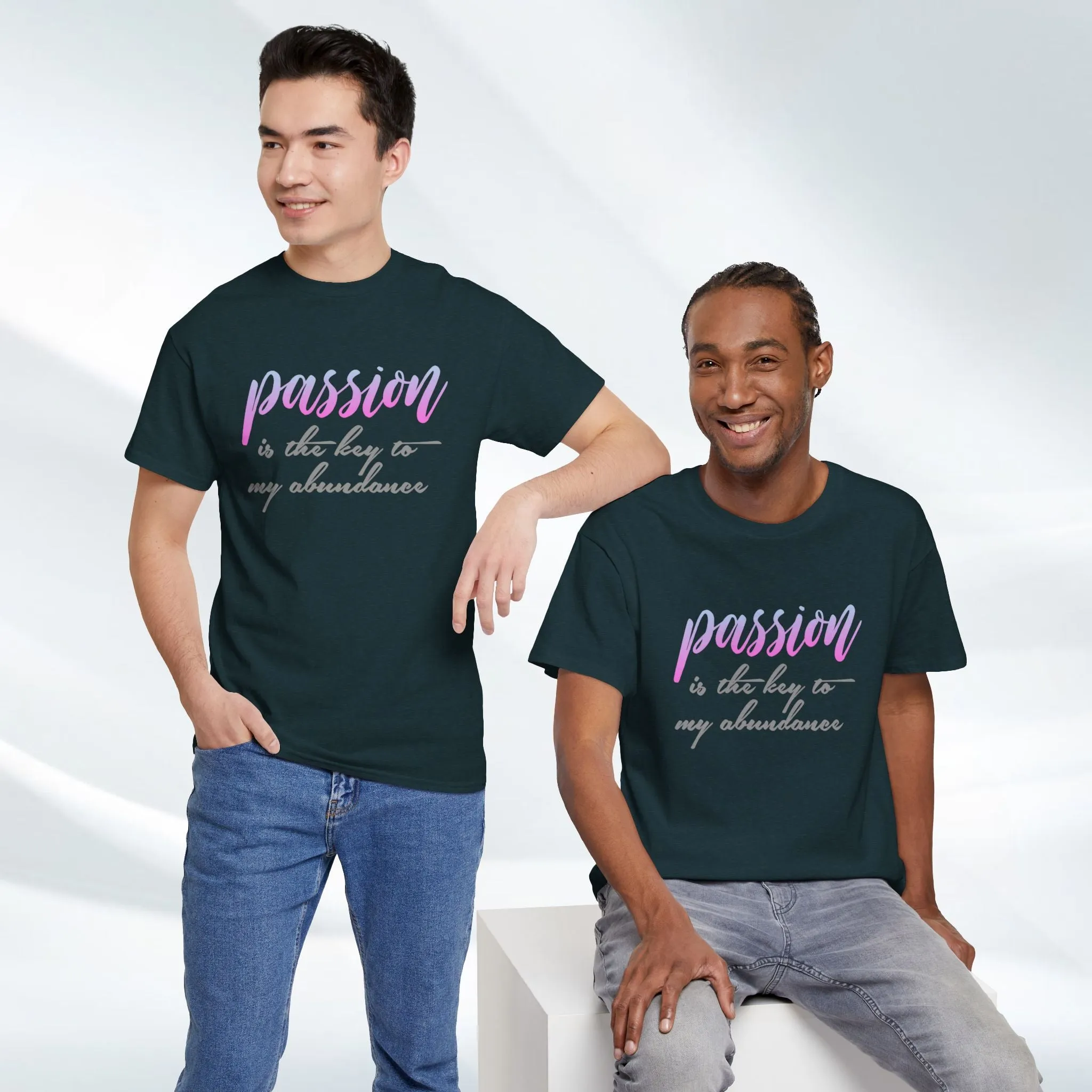 Passion is the Key Unisex Heavy Cotton Tee - Motivational T-Shirt for Inspiration and Abundance