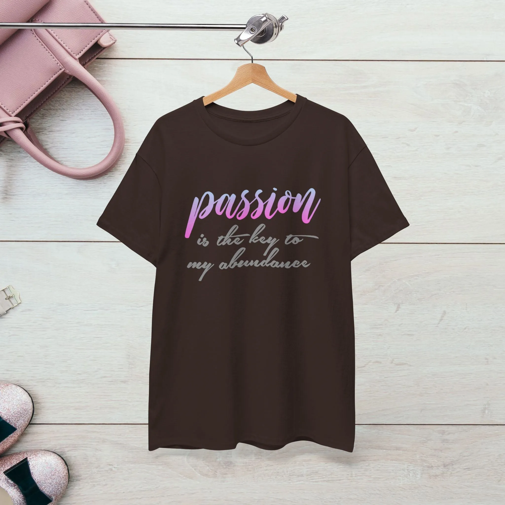 Passion is the Key Unisex Heavy Cotton Tee - Motivational T-Shirt for Inspiration and Abundance