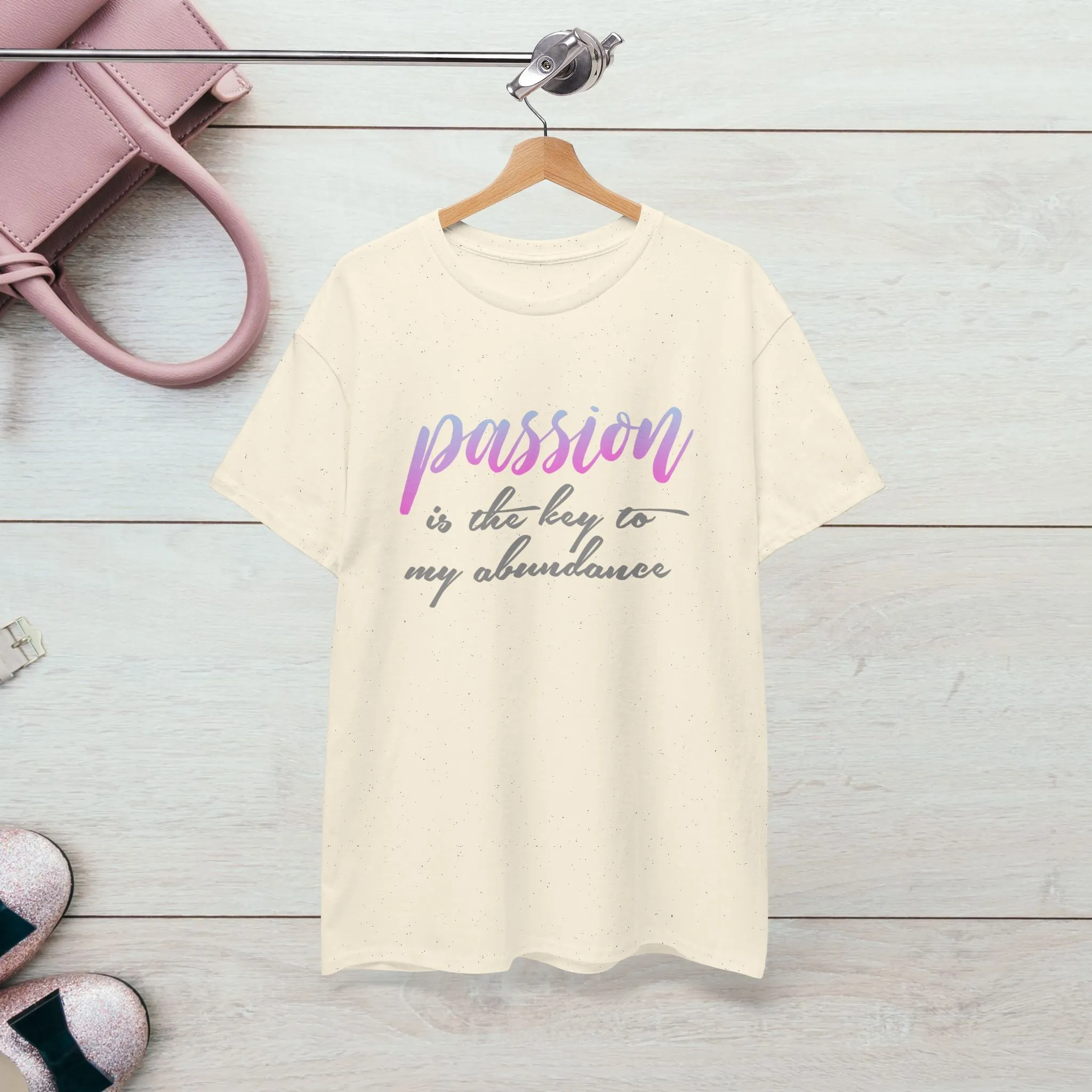 Passion is the Key Unisex Heavy Cotton Tee - Motivational T-Shirt for Inspiration and Abundance