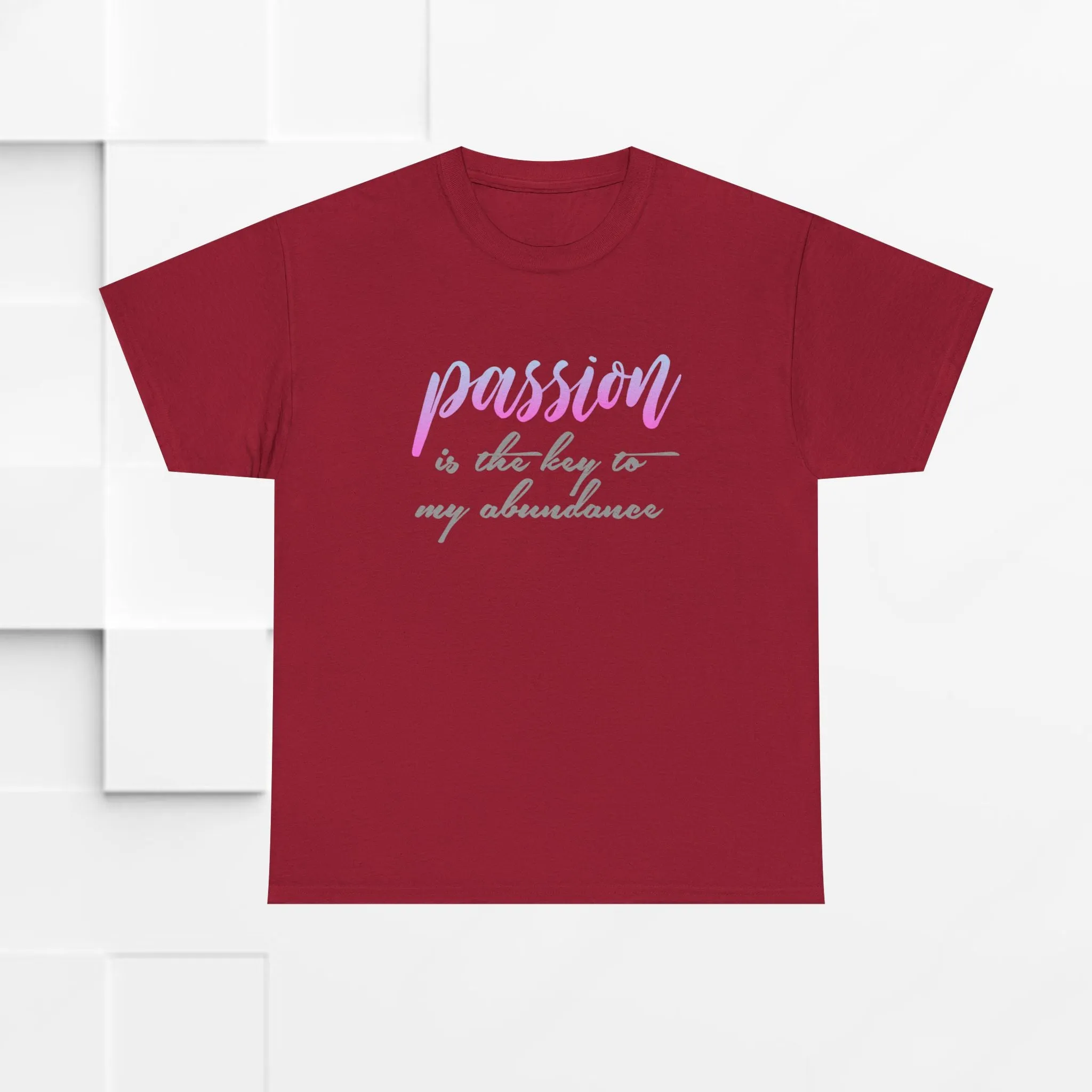 Passion is the Key Unisex Heavy Cotton Tee - Motivational T-Shirt for Inspiration and Abundance