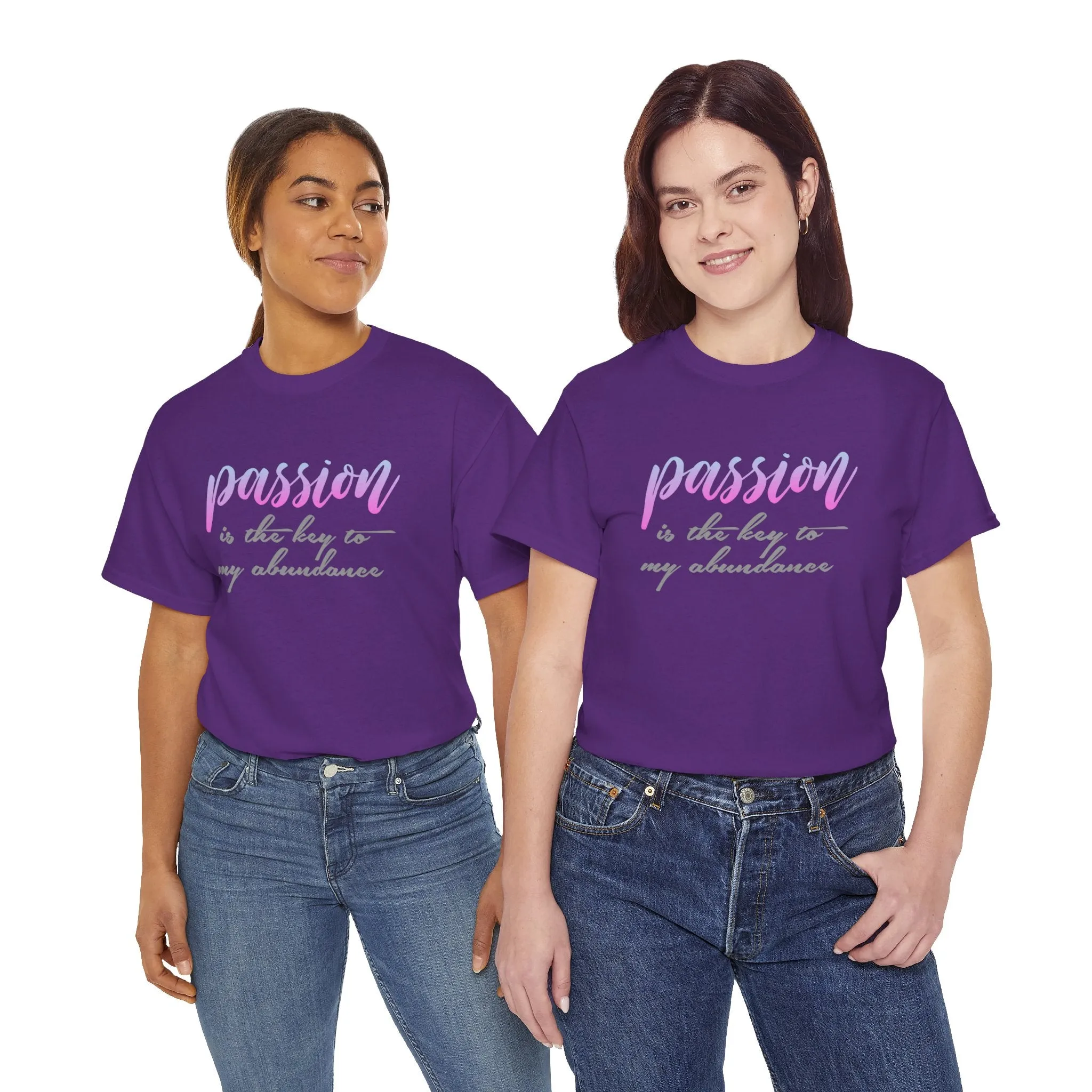 Passion is the Key Unisex Heavy Cotton Tee - Motivational T-Shirt for Inspiration and Abundance