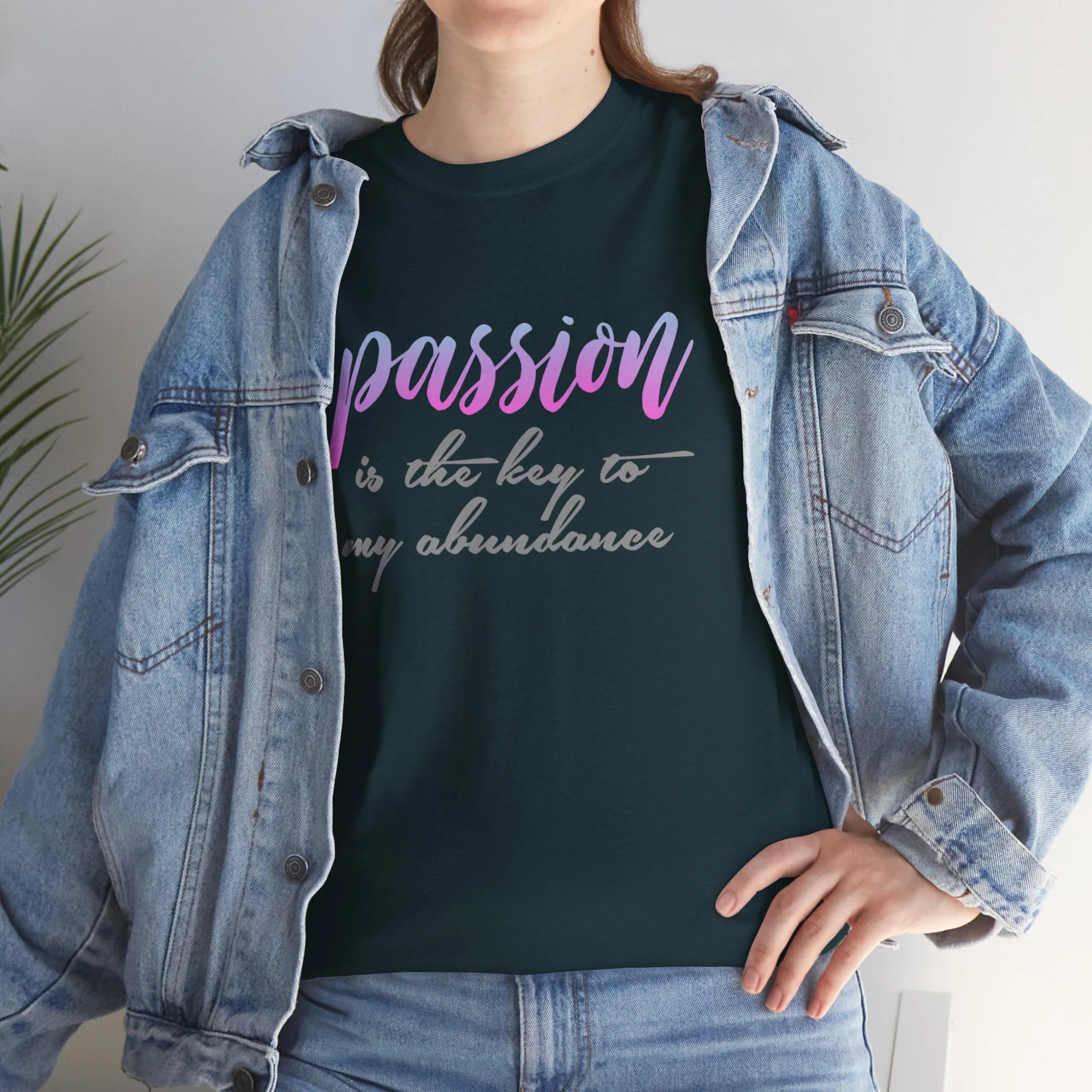 Passion is the Key Unisex Heavy Cotton Tee - Motivational T-Shirt for Inspiration and Abundance