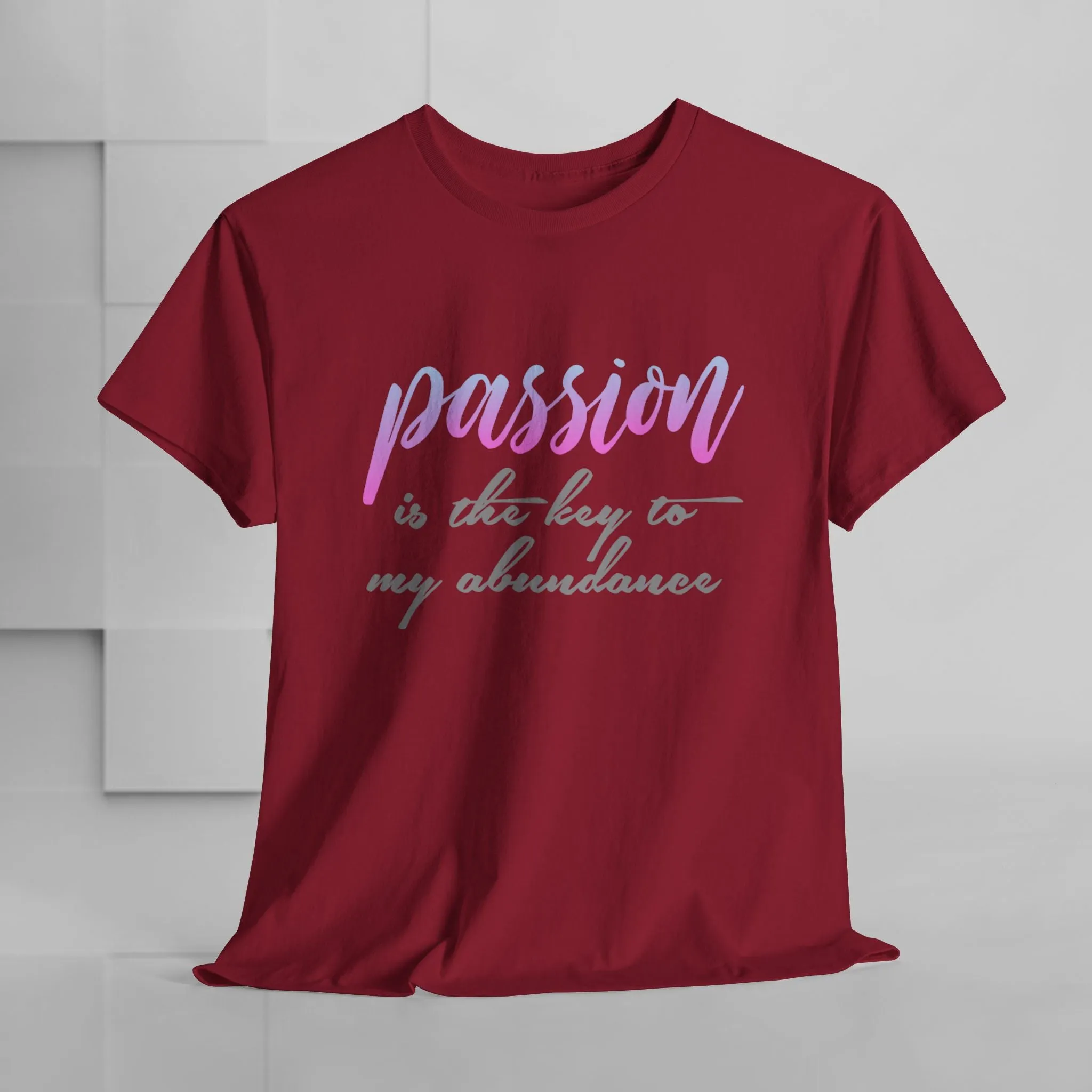 Passion is the Key Unisex Heavy Cotton Tee - Motivational T-Shirt for Inspiration and Abundance
