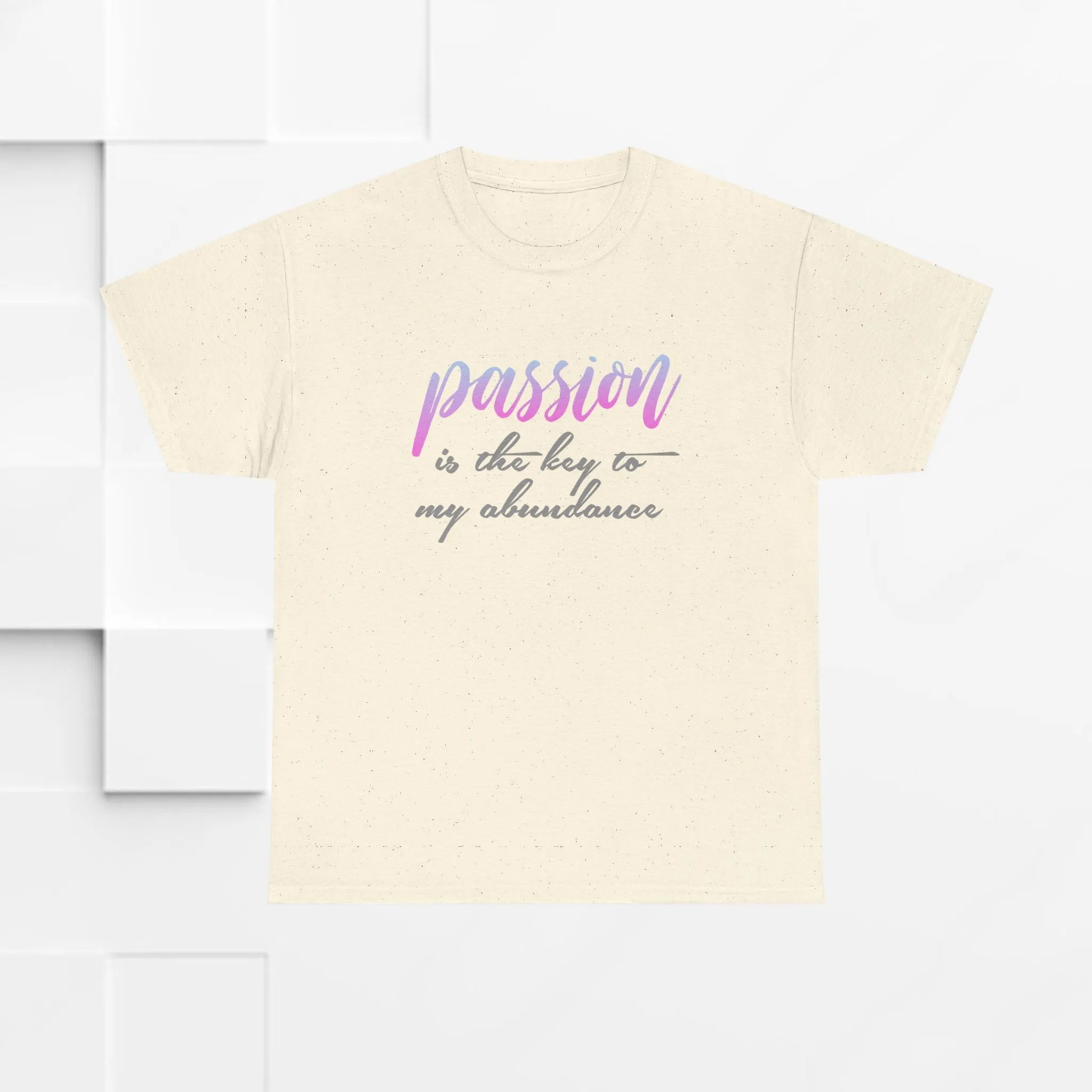 Passion is the Key Unisex Heavy Cotton Tee - Motivational T-Shirt for Inspiration and Abundance