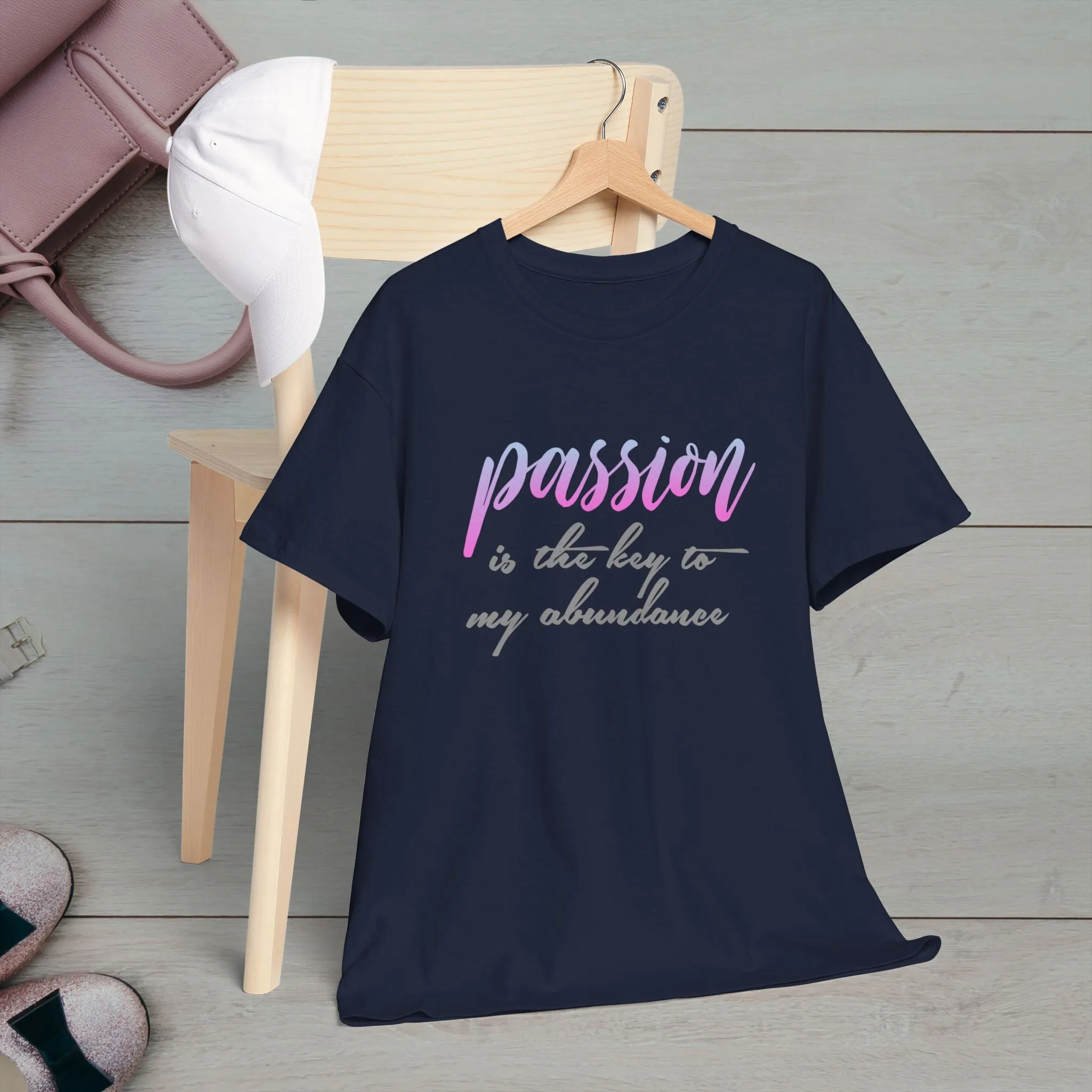 Passion is the Key Unisex Heavy Cotton Tee - Motivational T-Shirt for Inspiration and Abundance