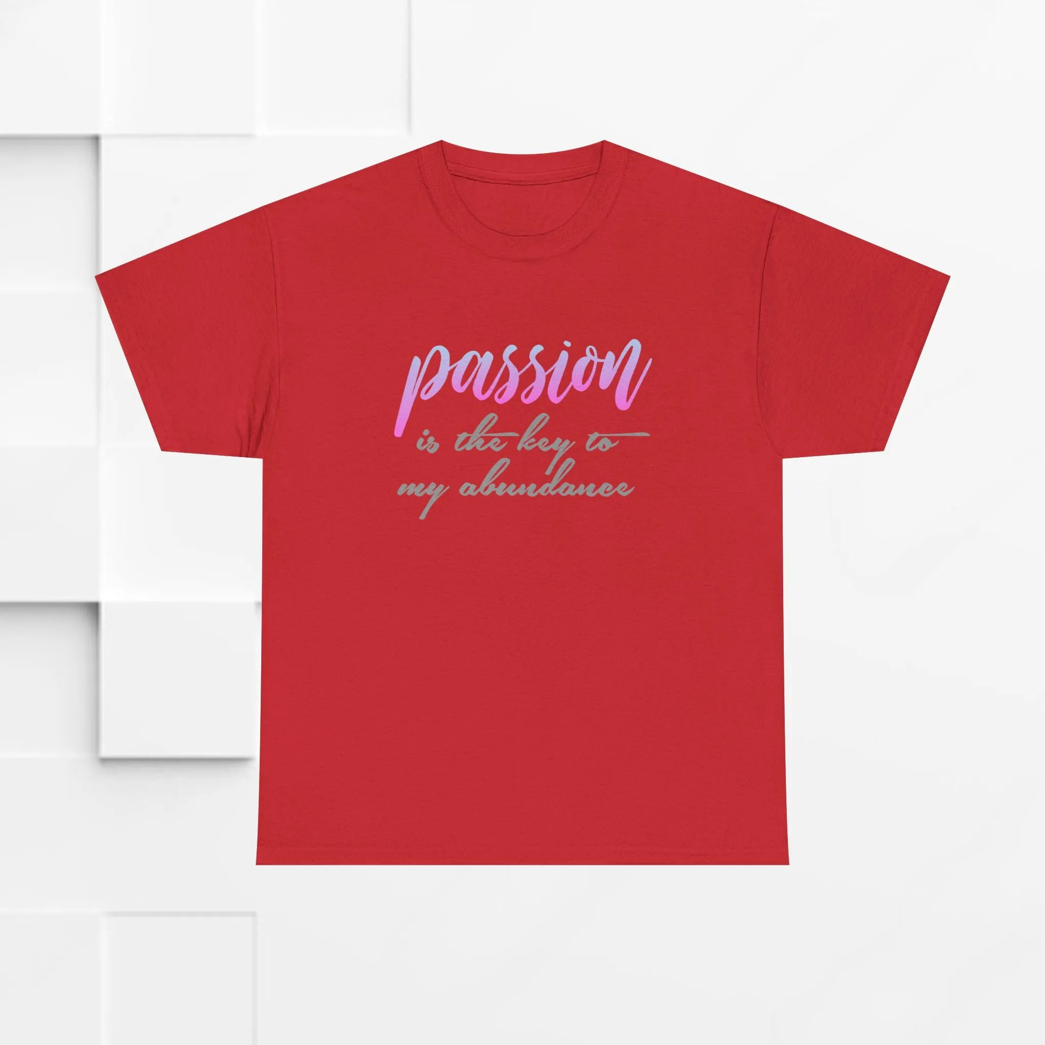 Passion is the Key Unisex Heavy Cotton Tee - Motivational T-Shirt for Inspiration and Abundance