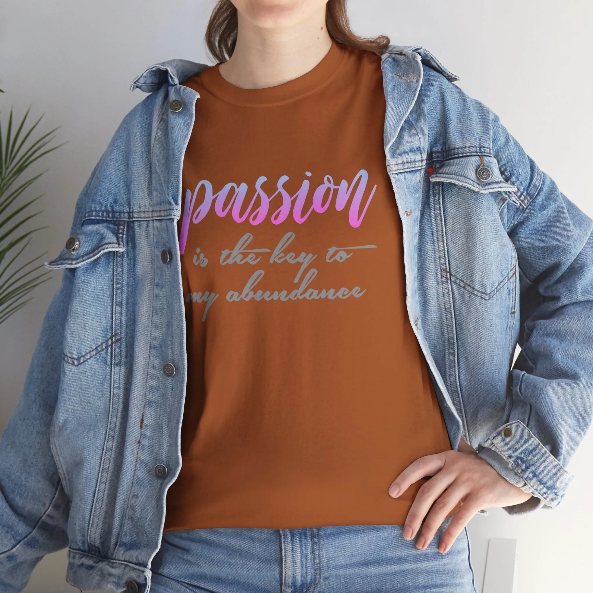 Passion is the Key Unisex Heavy Cotton Tee - Motivational T-Shirt for Inspiration and Abundance