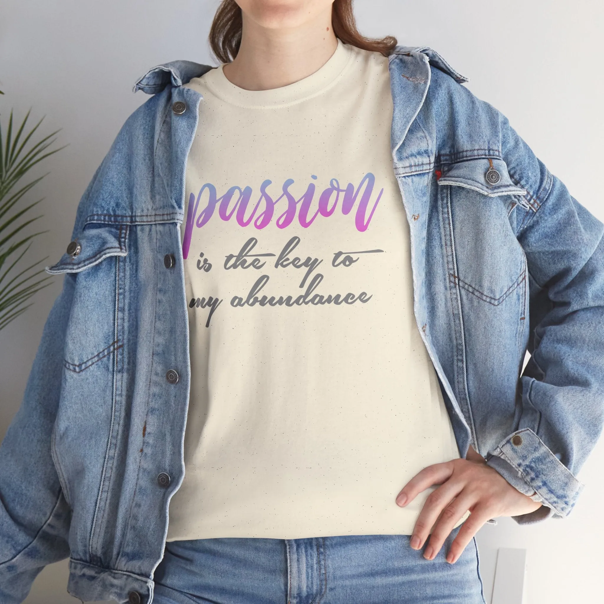 Passion is the Key Unisex Heavy Cotton Tee - Motivational T-Shirt for Inspiration and Abundance