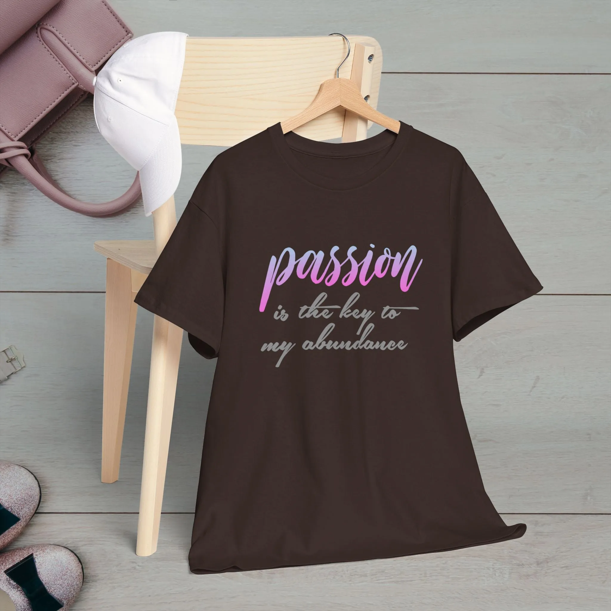 Passion is the Key Unisex Heavy Cotton Tee - Motivational T-Shirt for Inspiration and Abundance