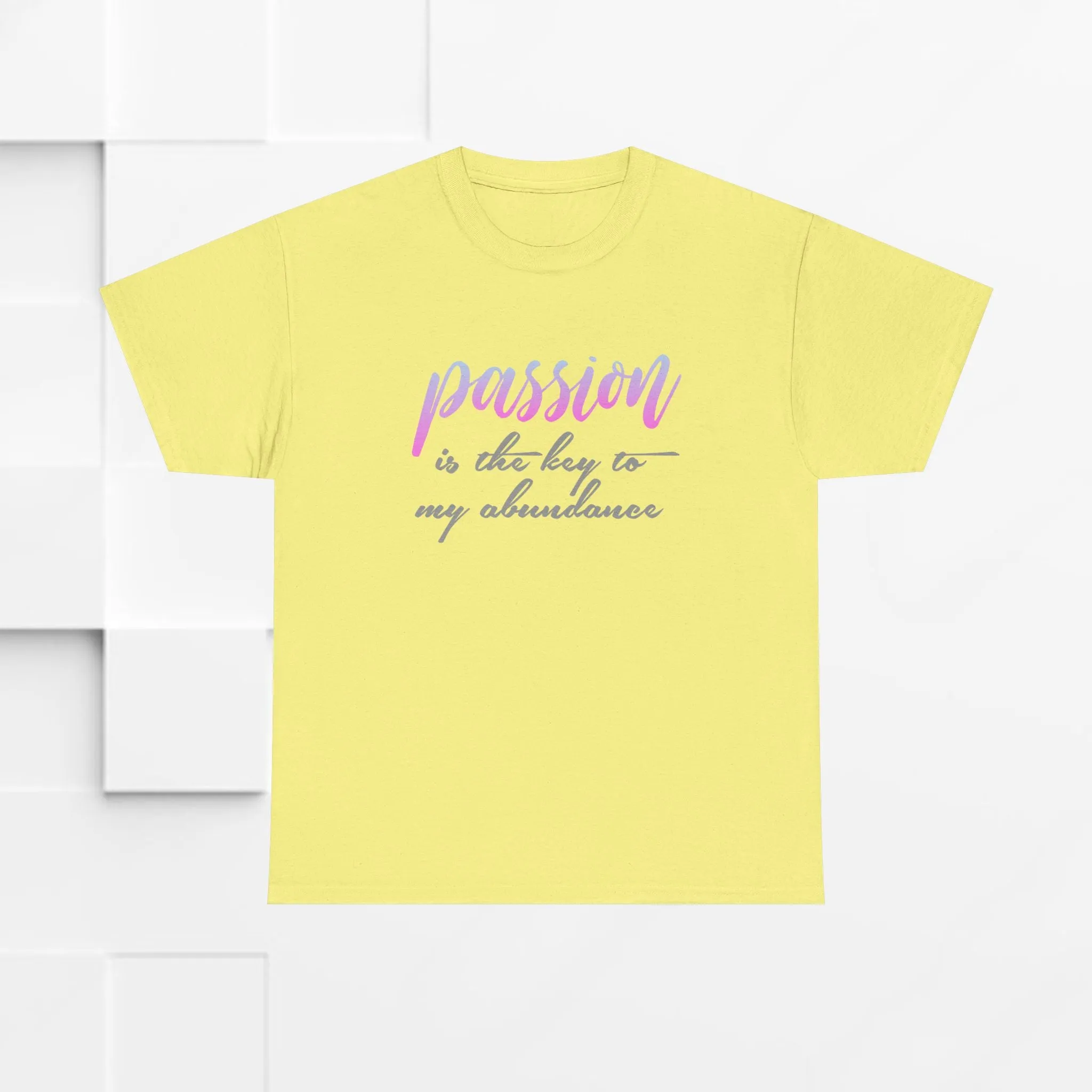 Passion is the Key Unisex Heavy Cotton Tee - Motivational T-Shirt for Inspiration and Abundance