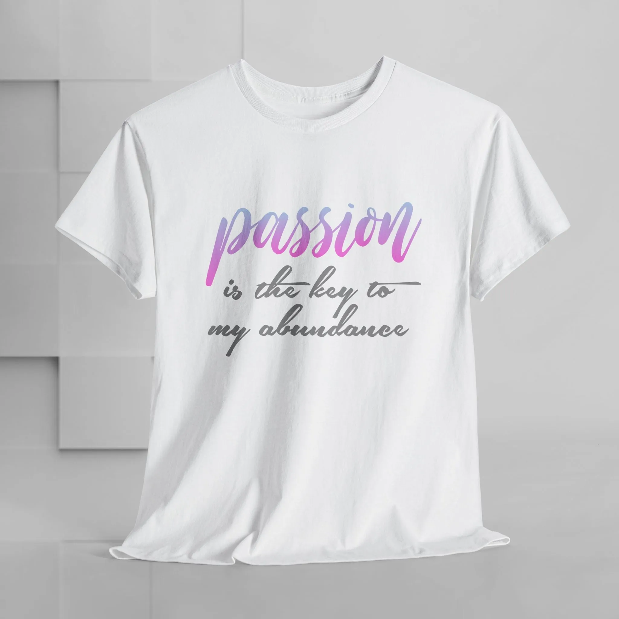 Passion is the Key Unisex Heavy Cotton Tee - Motivational T-Shirt for Inspiration and Abundance