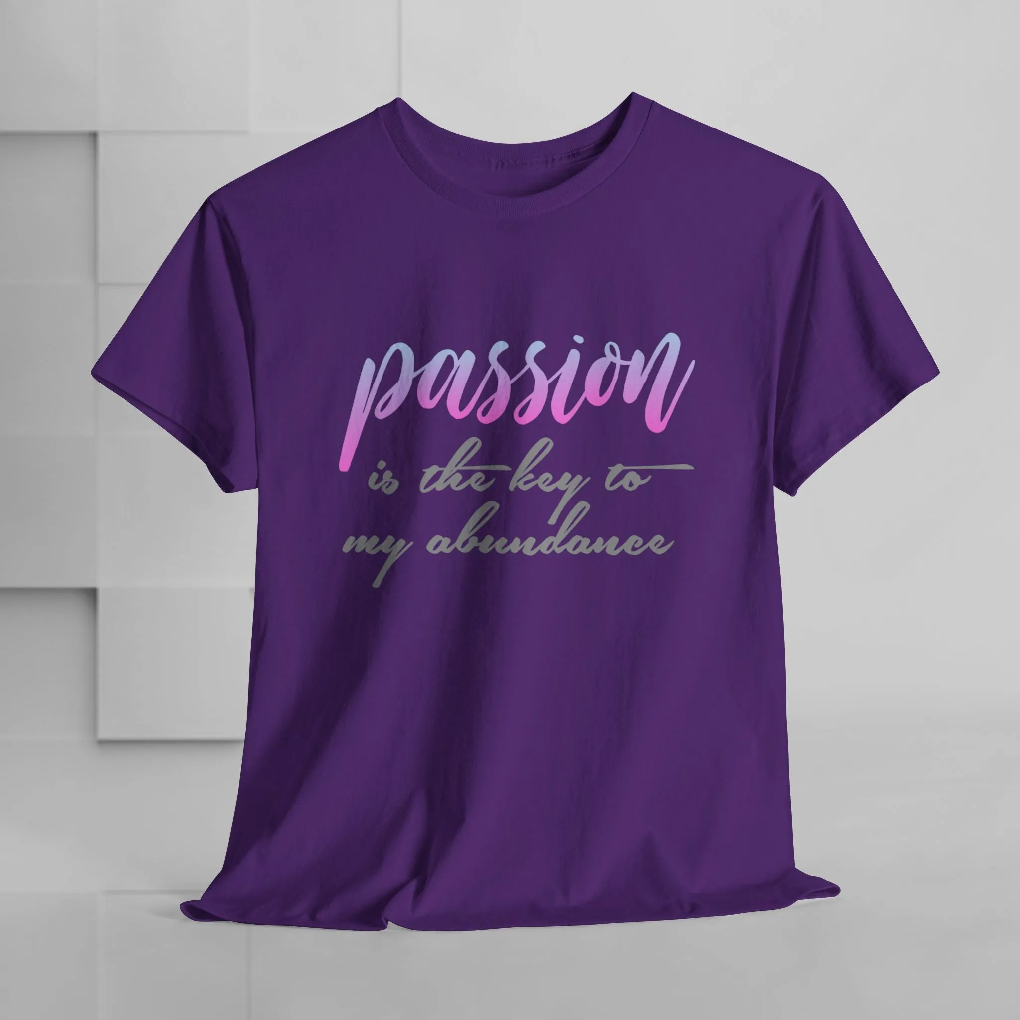 Passion is the Key Unisex Heavy Cotton Tee - Motivational T-Shirt for Inspiration and Abundance