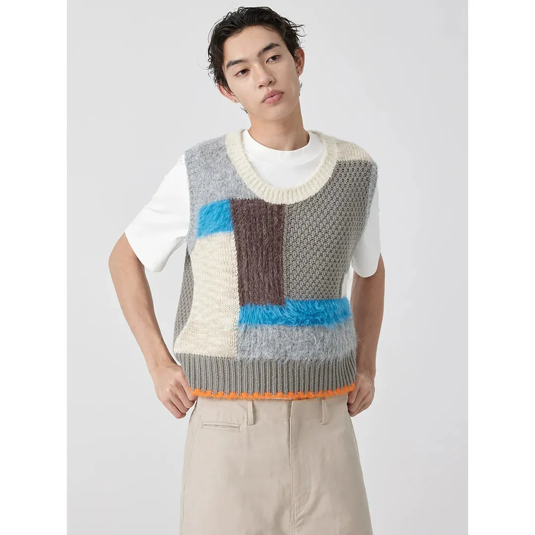 Patchwork Knit Vest