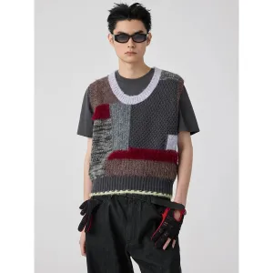 Patchwork Knit Vest