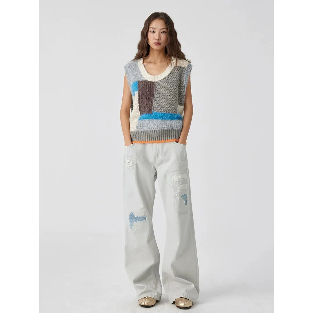 Patchwork Knit Vest